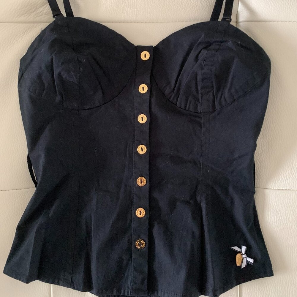 Guess Black Bustier/Corset Top NEW